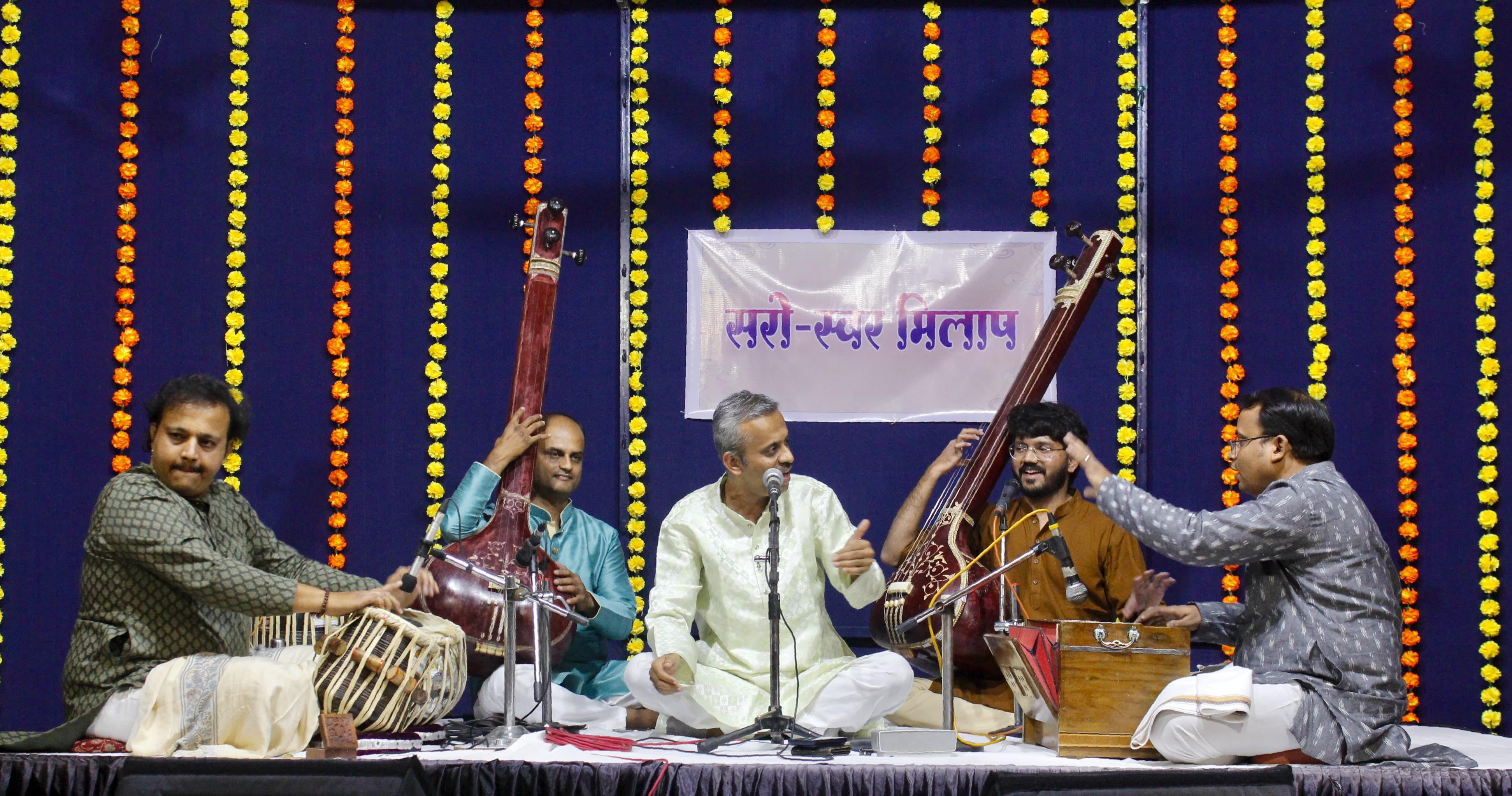 Mukul Kulkarni performing in Saro_Swar Milap, Solarpur Jan 18, 2025 Co-Artists: Shri Maheshraj Salunke (Tabla), Dr. Pravin Kaslikar (Harmonium), Shri Surendra Vaidya (Tanpura) &amp; Shri Akshay Vardhave (Tanpura)