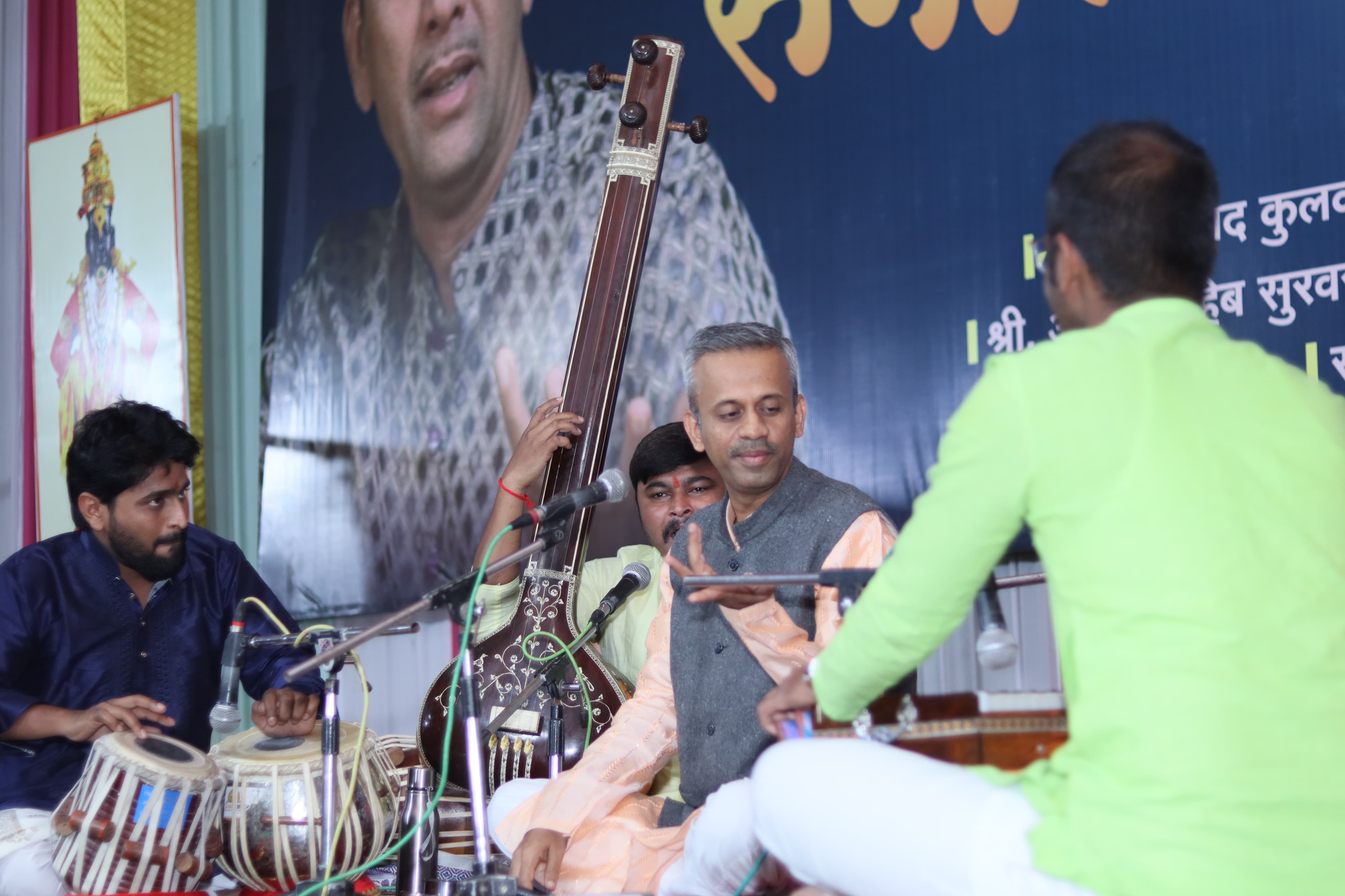 Mukul performing at Shrikshetra Padharpur on Dec 29, 2024 Tabla: Hrishikesh Survase, Hamonium: Shri Shreerang Jaki, Tanpura: Sudheer Bhorkar, Omkar Barve, Ojas