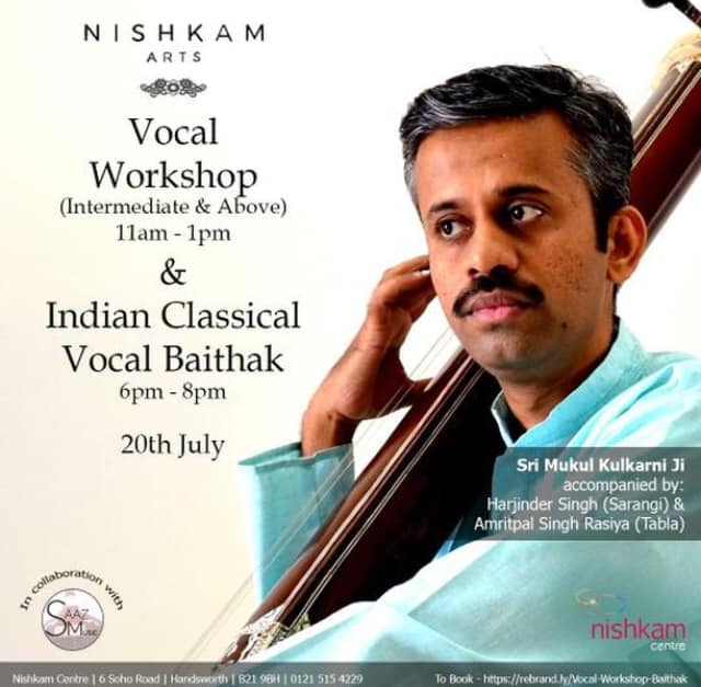 Vocal Workshop at Nishkam centre, Birmingham July 20, 2019