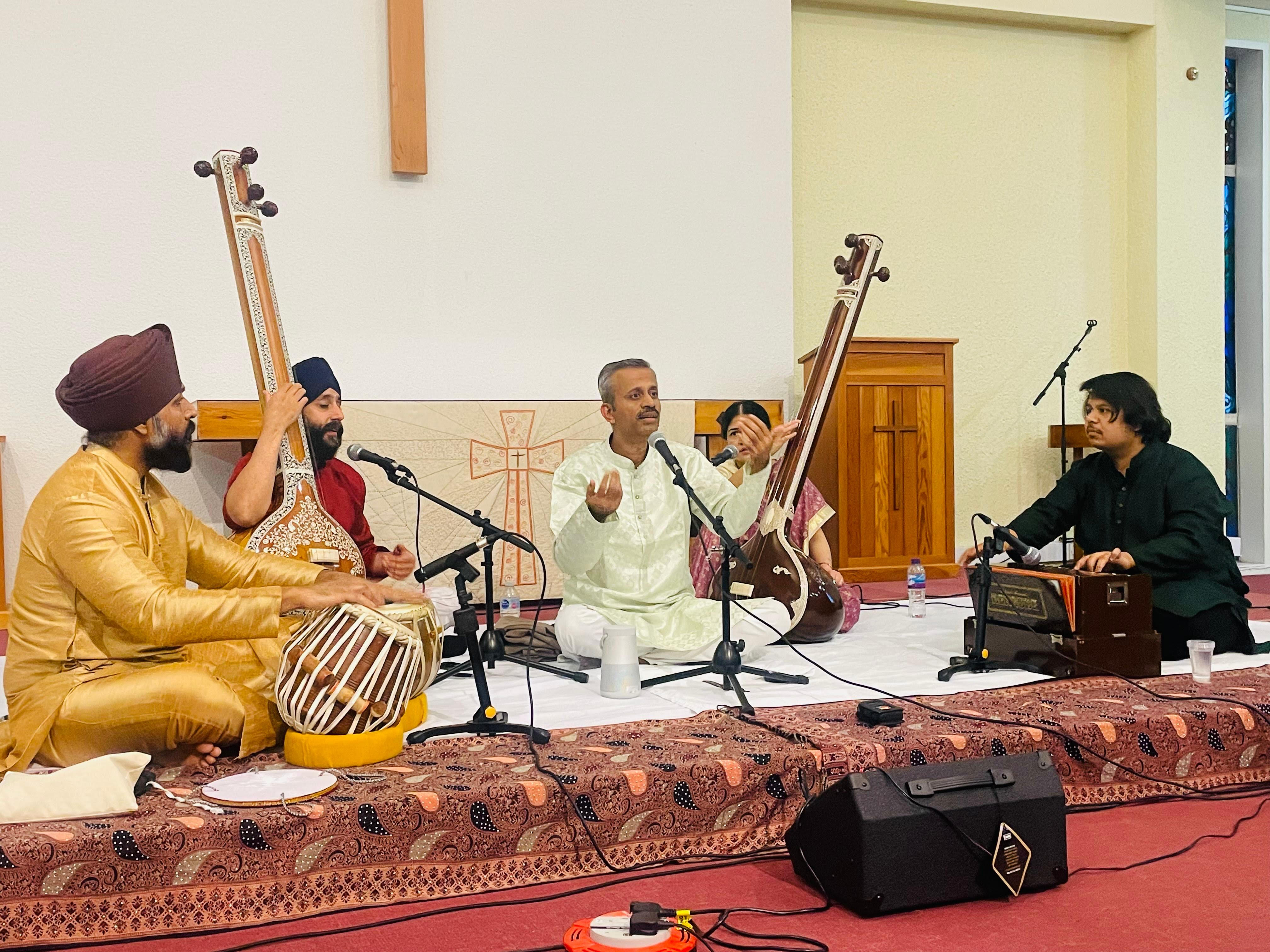 Mukul in concert at Putnoe Church Hall, Bedford, UK July 27, 2024 Tabla: Amritpal Rasiya ji, Harmonium: Amol Abhyankar, Tanpura: Randheer Bilkhu &amp; Shahana Kane