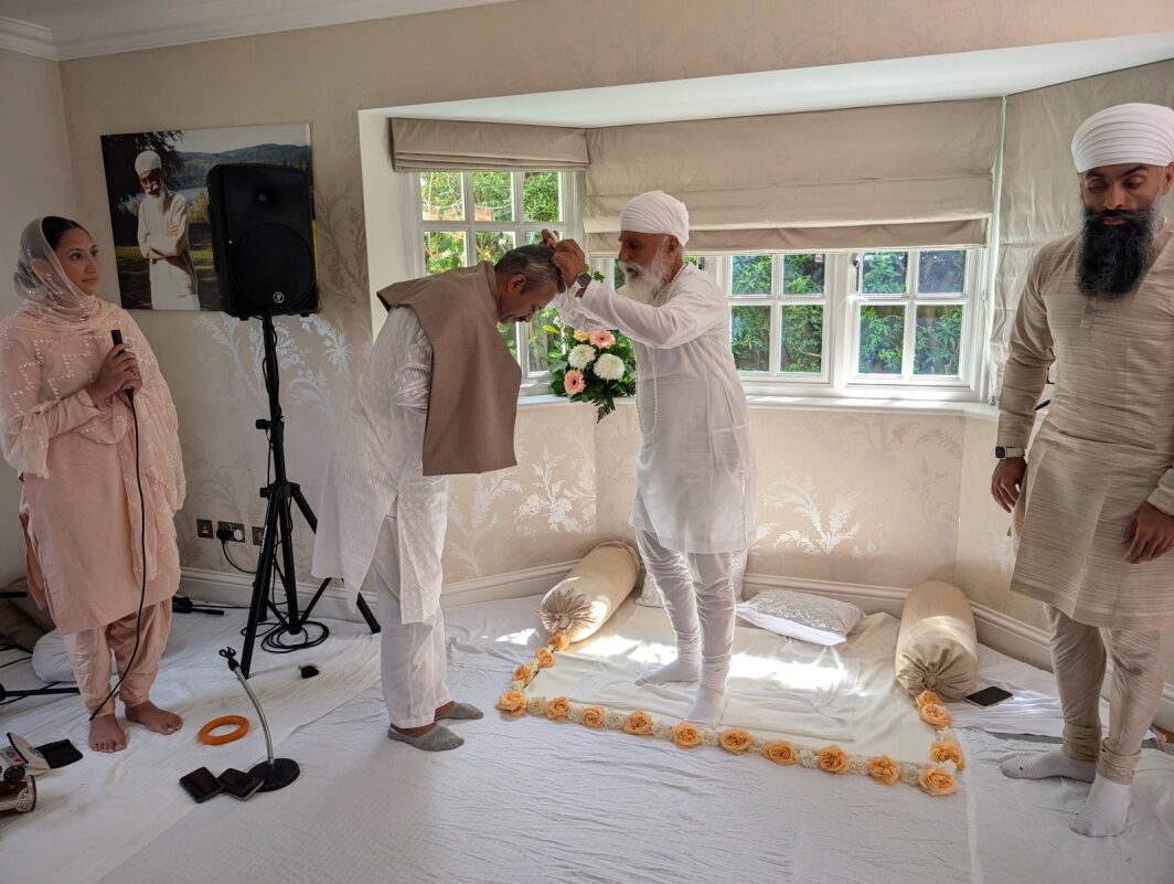 At the feet of His Holieness Sadguru Uday Singh ji, Chigwell, UK July 28, 2024